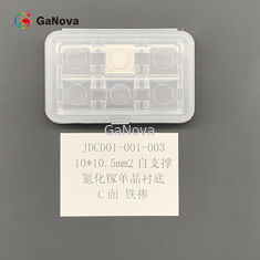 10*10.5mm2 C-Face Fe-Doped SI형 자유자재 GaN 단일 크리스탈 기판 매크로 결함 밀도 0cm−2 TTV ≤ 10μm 저항성 106 Ω·Cm RF 장치 웨이퍼