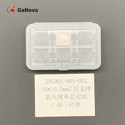 10*10.5mm2 갈륨-질소 단결정체 기판 두께 350 ±25 um TTV ≤ 10 um