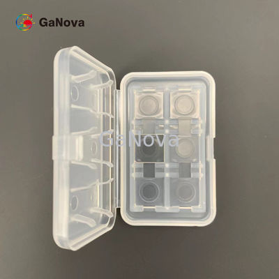 10*10.5mm2 C-Face Fe-Doped SI형 자유자재 GaN 단일 크리스탈 기판 매크로 결함 밀도 0cm−2 TTV ≤ 10μm 저항성 106 Ω·Cm RF 장치 웨이퍼