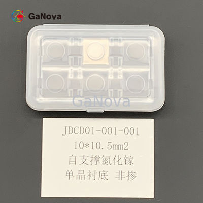 M-주축 0.35 ±0.15를 향하여' 각도에서 떨어져 있는 10*10.5mm2 갈륨-질소 단결정체 기판 Ｃ 비행기 (0001)